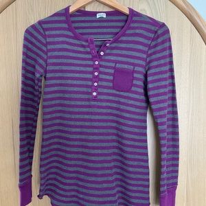 Splendid Waffle Knit Thermal Henley Sz. Medium